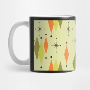 Avocado Shag Diamonds & Stars Mug